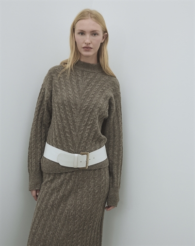  Vila - VIRelli Highneck L/S Cable Strik - Falcon